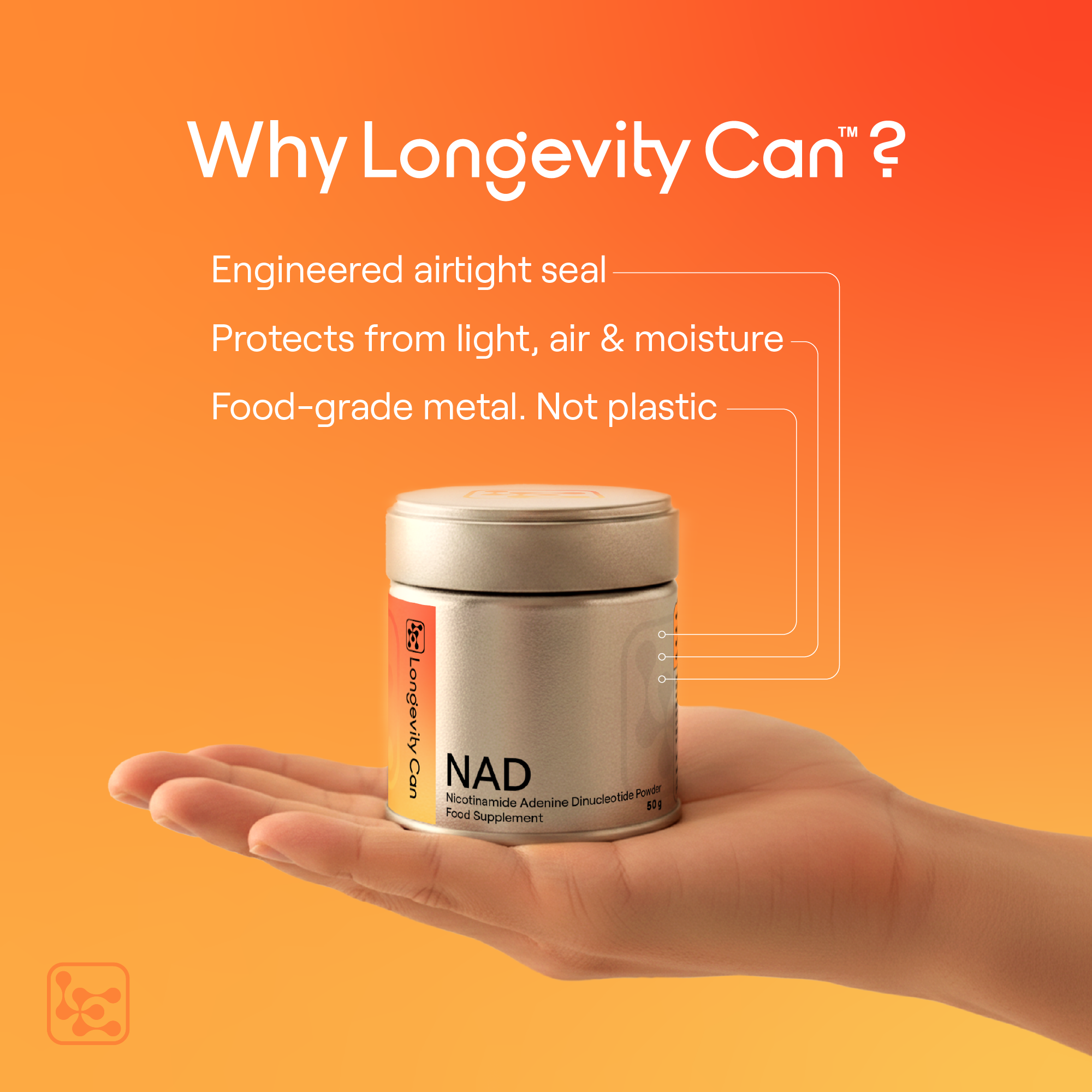 NAD Powder | Nicotinamide Adenine Dinucleotide for Cellular Energy Support