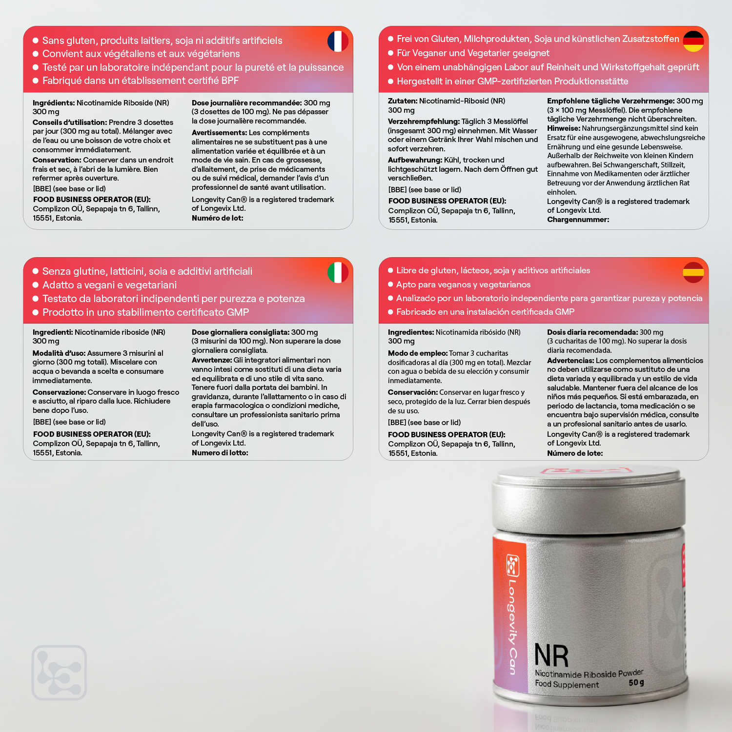 Nicotinamide Riboside Powder 50g | NR for Healthy NAD+ and Cellular Energy Support
