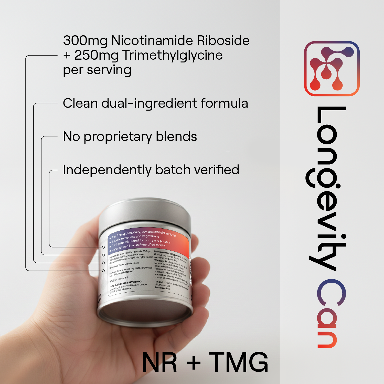 NR + TMG capsules