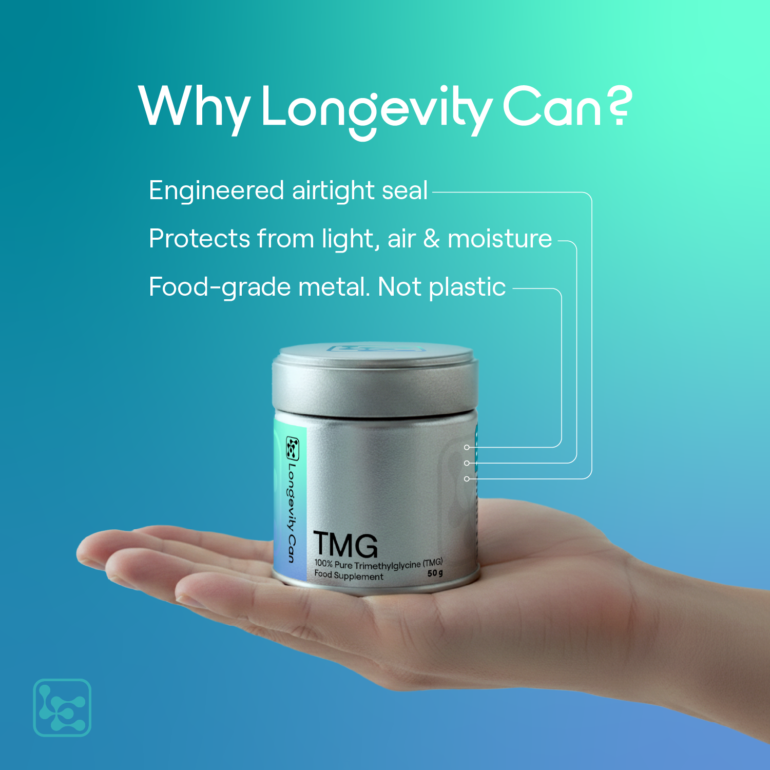 TMG Powder 50g | Trimethylglycine (Betaine) for Methylation and Cellular Support